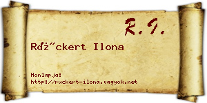 Rückert Ilona névjegykártya